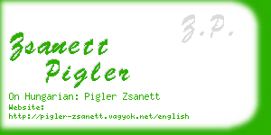 zsanett pigler business card